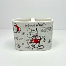 Disney Mickey Christmas Sketchbook Toothbrush Holder NEW