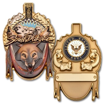 USS South Dakota SSN 790 Navy Challenge Coin