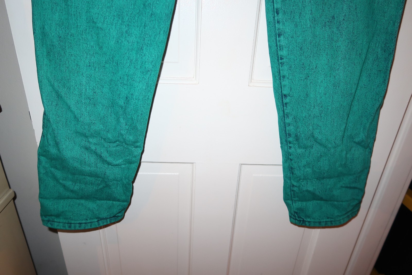 VTG Womens Wrangler High Rise Bare Back Aqua Stonewashed Jeans Size 9/10 X 36 image 5