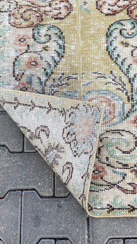 Handmade Carpet, 2.3x4.7 ft Rug, Green Runner Rug, Home Decor, Christmas Gift - Picture 7 of 10