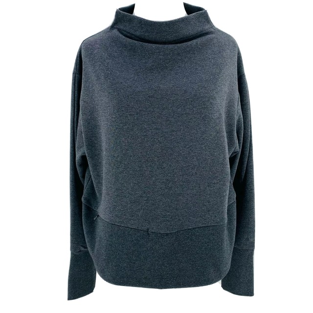 Download Nike Dri-Fit Women's Gray Mock Neck Long Sleeve Pullover ...