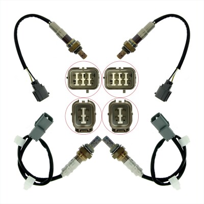 4pcs O2 Sensor For Automatic trans 2003-2007 Honda Accord 3.0L V6 Up+Downstream