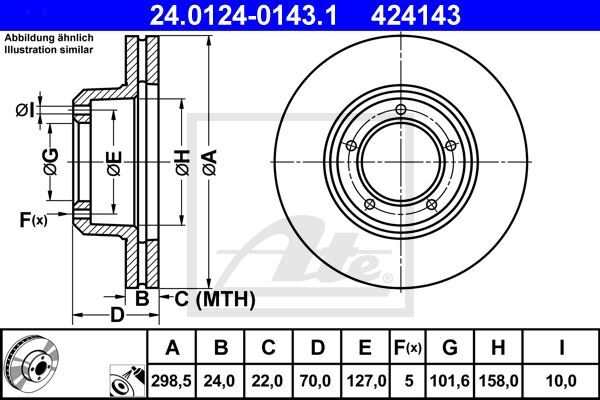 Jeu de 2 disques de frein ventilés anti-vibration pour Defender 4x4 2.5 Tdi et 2.4 Td4