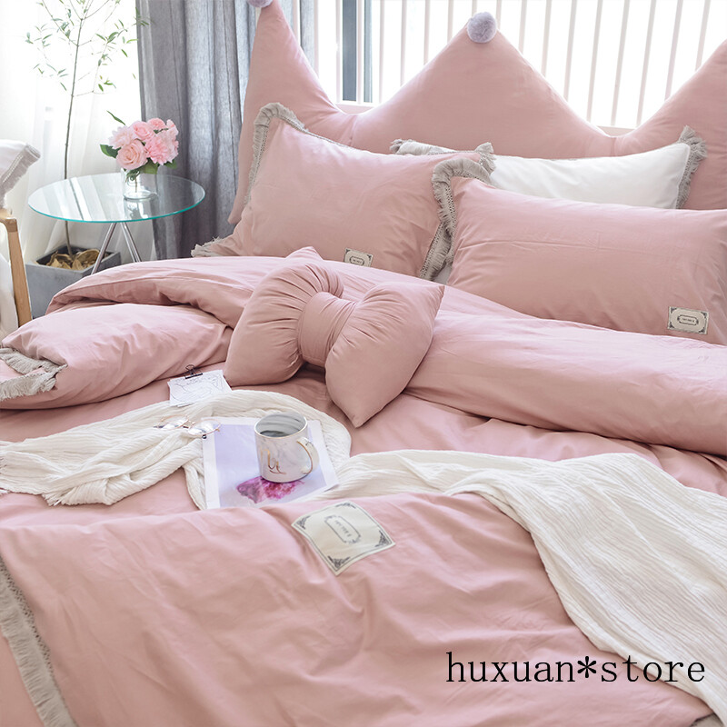 Princess Bedding Set Tassels Duvet Cover Bed Sheet Twin Queen King Size