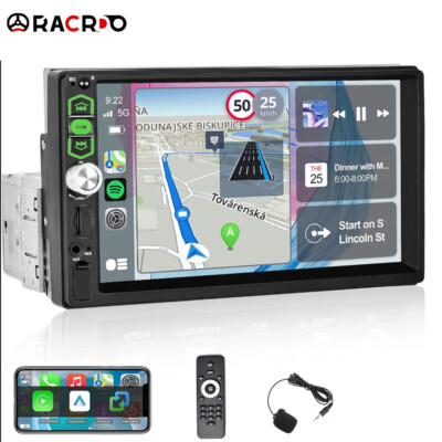 Autoradio 1 Din Apple Carplay Android Auto mit 7 Zoll Bildschirm Radio FM