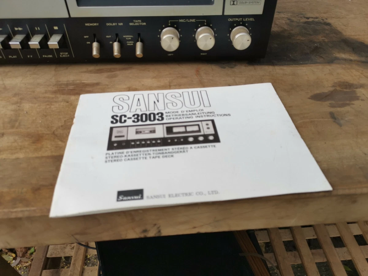 Sansui SC 3003 Cassette Player Used Rare collectors vintage retro Tokyo Japan Sansui SC 3003 Cassette Player Used Rare collectors vintage retro Tokyo Japan