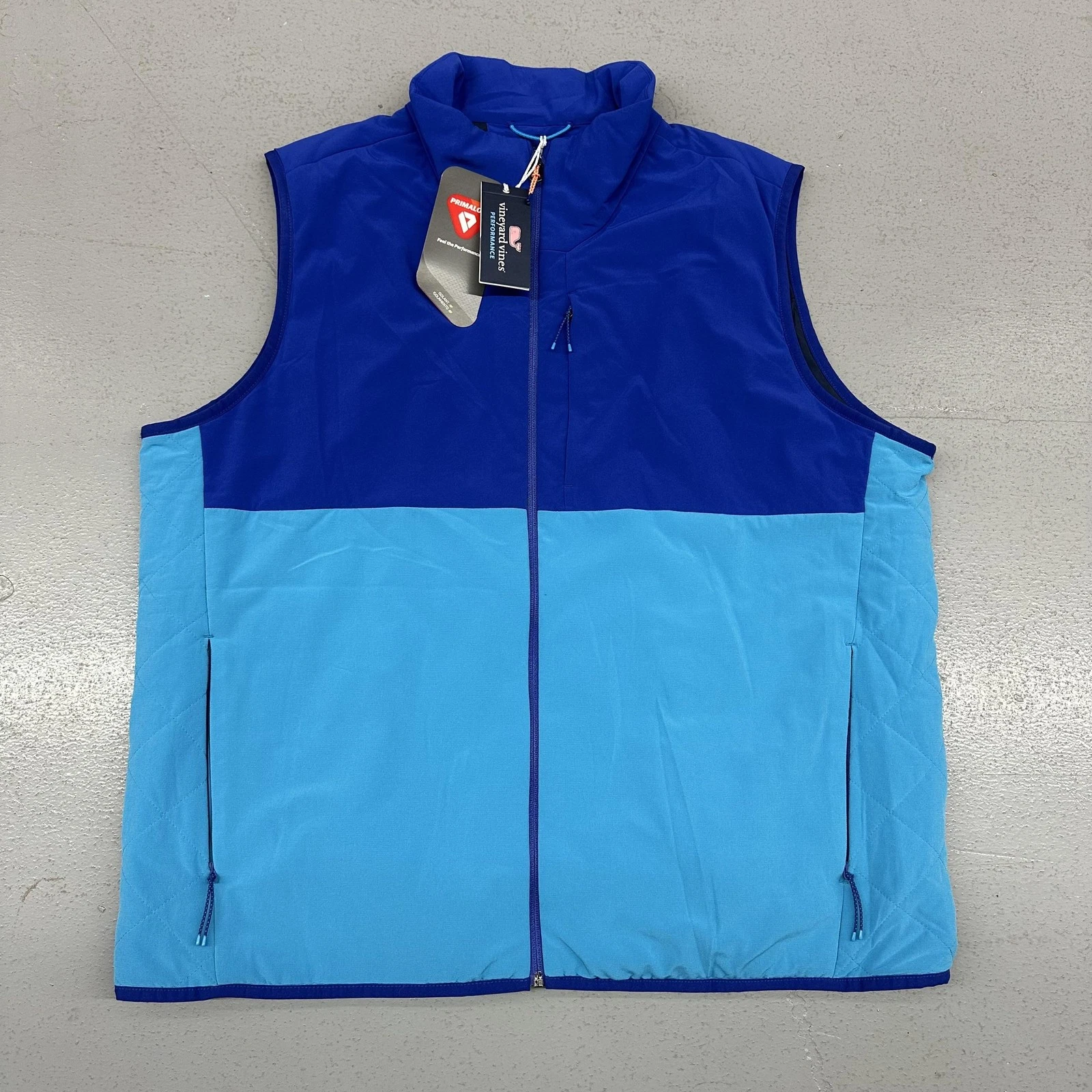 Vineyard Vines Vest Mens 2XL Blue Marine Air Performance Primaloft Insulated