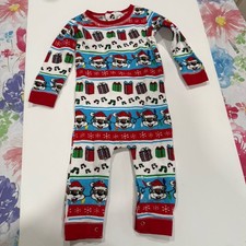 Buc-ee  s one piece pajama set Christmas size 9 to 12 months with buttons