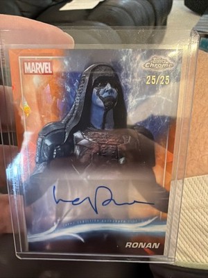 RONAN 2025 Topps Chrome Marvel Studios Orange AUTO /25 LEE PACE Sapphire