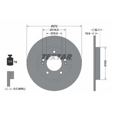 2x Bremsscheibe hinten für KIA Ceed CD Proceed Xceed | 26221340
