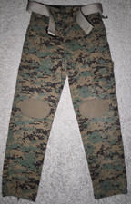 Rothco Digital Camo BDU Pants Kids XL Woodland Military Cargo w/ Belt Knee Patch