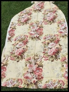 Vintage Art Deco Floral Fabric, 11 Yards Never Used, Hand Print Buckingham