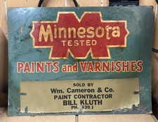 Vintage Minnesota Paints Dealer Sign