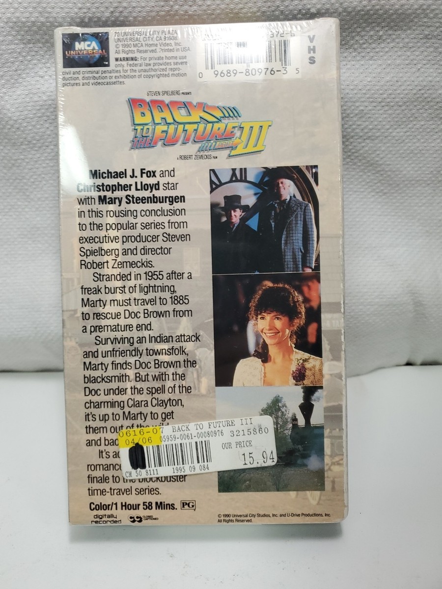 Back to the Future 3 (VHS, 1990) for sale online | eBay