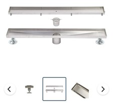 Signature Hardware Cohen 28" Tile Insert Linear Shower Drain 443575 brushed