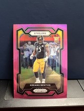 2023 Panini Prizm Pink Prizm Keeanu Benton Rookie #387 Steelers Football Card. rookie card picture
