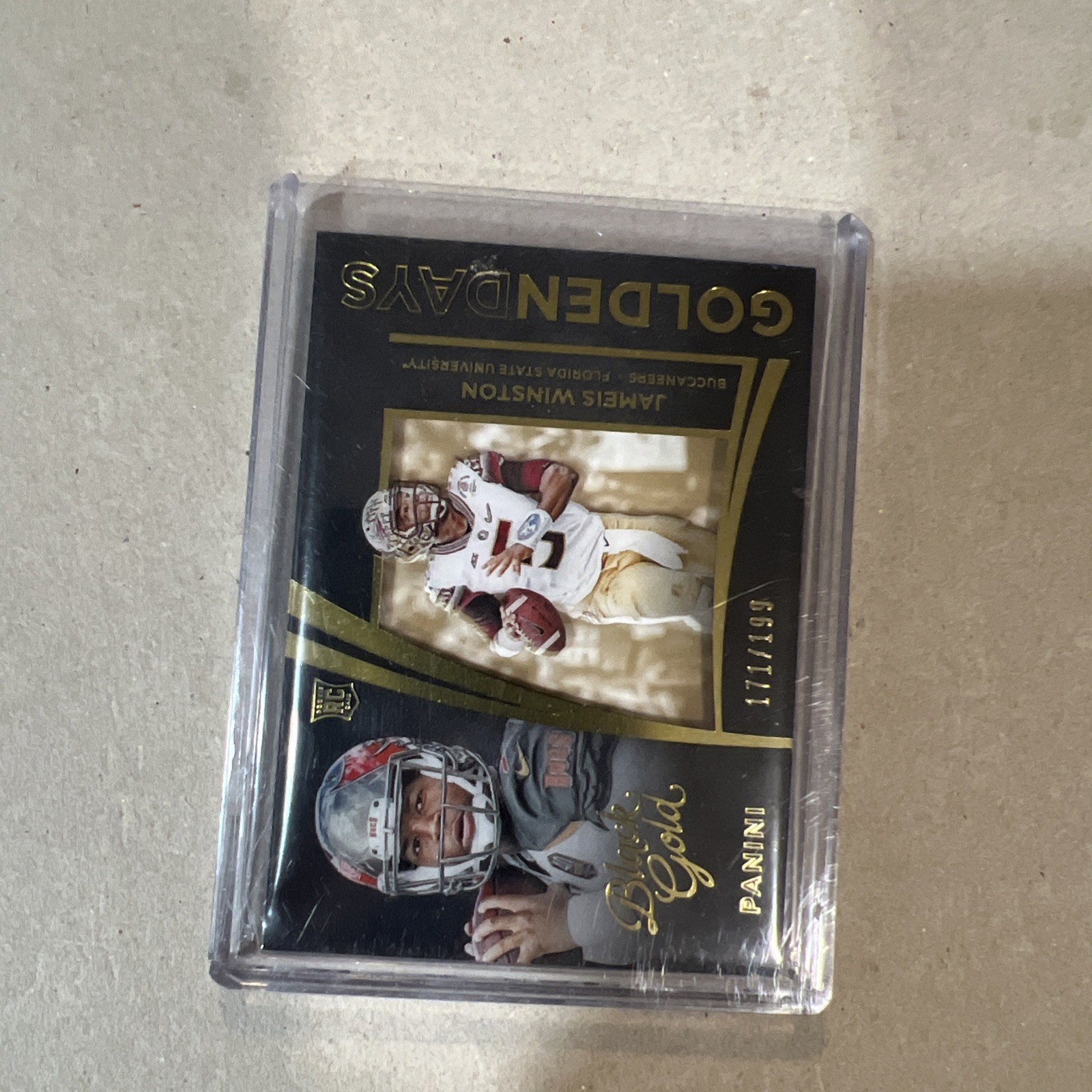 Jameis Winston Panini Black Gold Golden Days #GDA16 Base