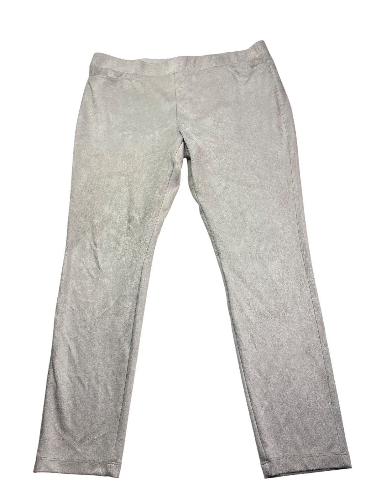 Vass Joan Vass Womens Pants Soft Fauz Suede Fabric Size XL Beige