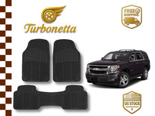 For All Chevrolet Car Floor Mats 3pc All-weather Protection Black For All Chevrolet Car Floor Mats 3pc All-weather Protection Black