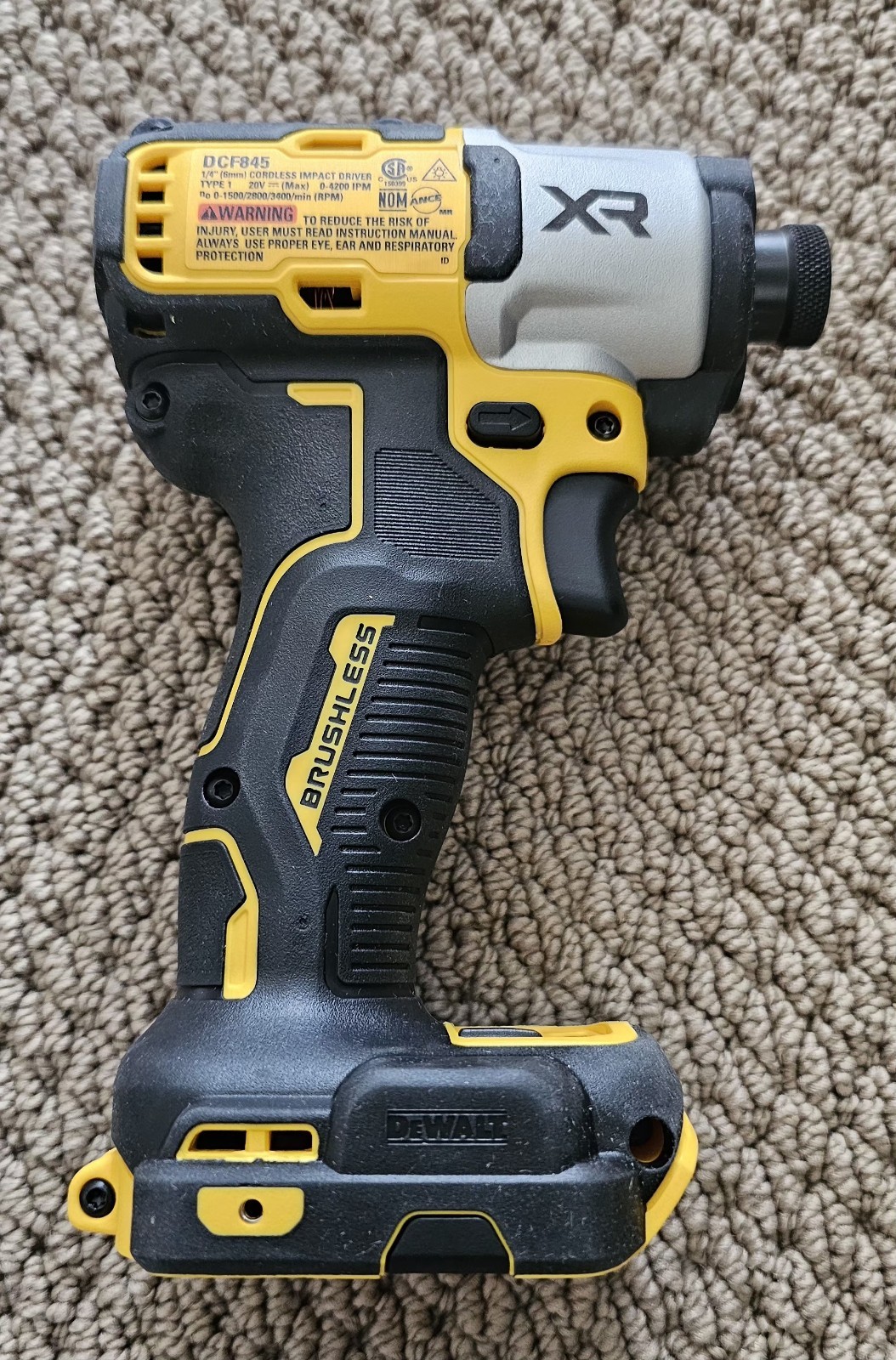 Impact Rdiver DEWALT DCF845 XR 20V Brushless 1/4in Keyless Impact Driver Tool Only OB ...