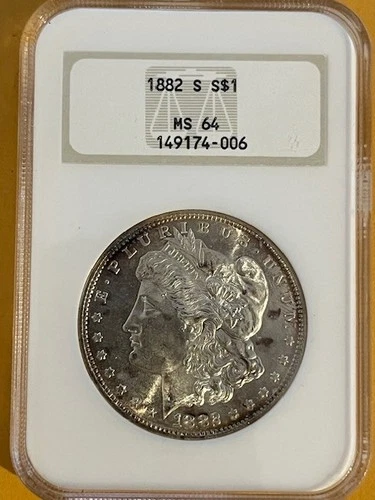 1882-S MORGAN DOLLAR_  NGC CERTIFIED MS 64