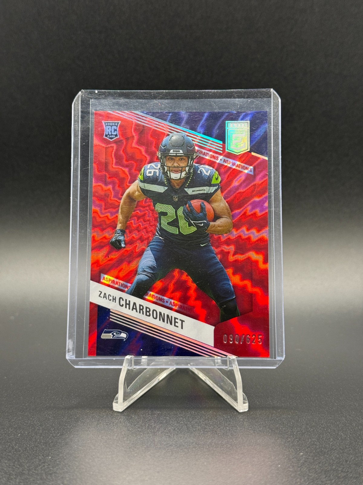 2023 Donruss Elite Aspirations Shimmer Zach Charbonnet Rookie /625 Seattle