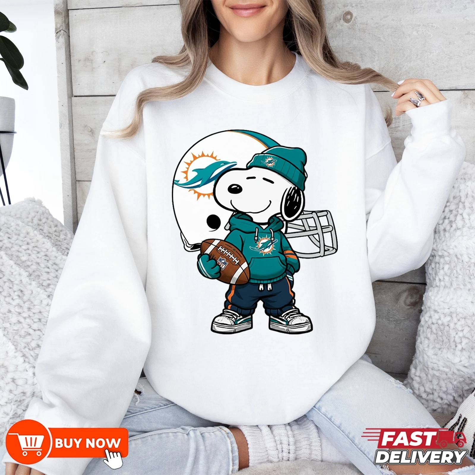 Miami Dolphins Football Sweatshirt