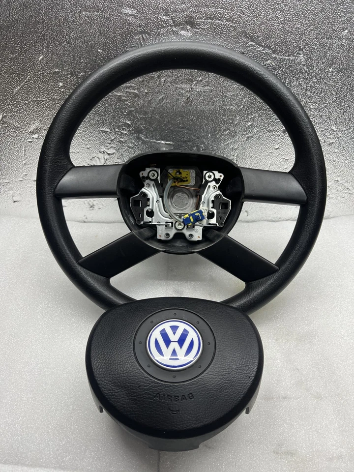 Original VW Polo 9N 9N3 Touran 1T Airbaglenkrad Lenkrad 6Q0419091G  Emblem blau - Bild 2 von 4