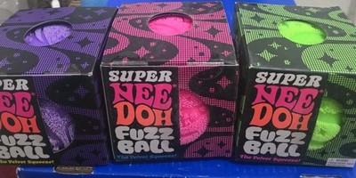 NeeDoh Super Fuzz Ball XL Velvet Squeeze Fuzzball Stress Ball NEW Color Wil Vary