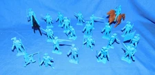 Marx rev war Colonia by Marx playset Co. 22 figures 2 mounts 2 inches tall  50mm