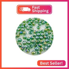 Mulutoo 10MM 80 Pieces 96 Faceted Crystal Glass Bead Crystal AB Round Faceted Be