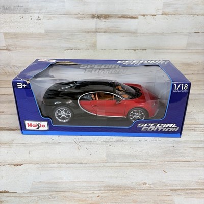 Maisto 1:18 Diecast Model Car Special Edition - Bugatti Chiron Red / Black