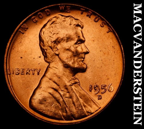 1956-D Lincoln Wheat Cent- Choice Gem Brilliant Uncirculated Luster #i9517