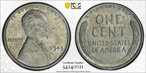 Tru View PCGS 1943 MS64 Doubled Die Steel Cents Ddo Fs-101