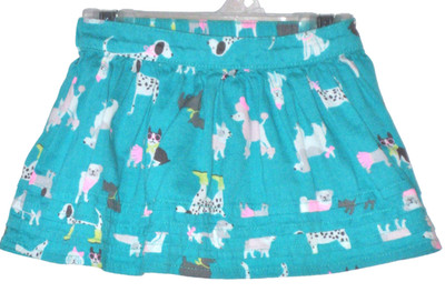 CARTER'S Size 6 Months Blue Animal Print Pull On Skirt