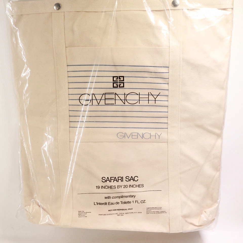 Givenchy Canvas Safari Sac Beach Ivory Striped Bag Boat Shopping Tote NEW Sealed - Image 2 of 4