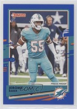 2020 Panini Donruss Press Proof Blue Jerome Baker #154 11pj