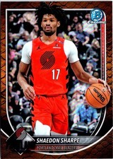 2025-26 Bowman Chrome Reptilian Refractor: Shaedon Sharpe BCV-110 *Scratch