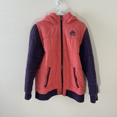 Kappa Women s Puffer Jacket Pink Purple Vtg Insulated Ski Winter Outdoors XL