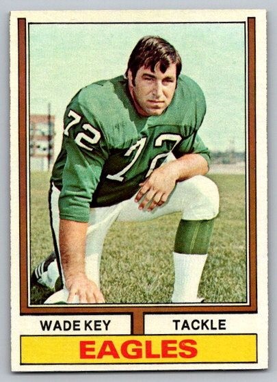 1974 Topps #296 Wade Key Philadelphia Eagles