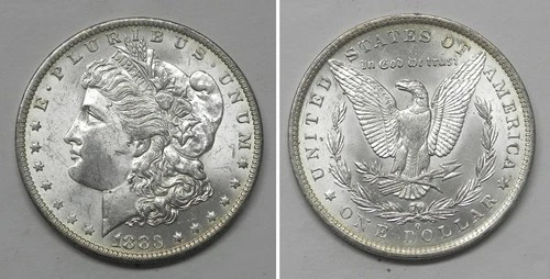 X7477  1883-O Morgan Dollar, Choice/Gem BU