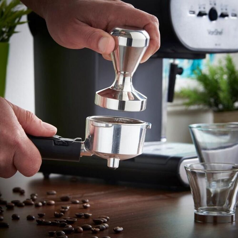 Stainless Steel Coffee Tamper Barista Espresso Tamper 49mm Base Coffee Bean P...