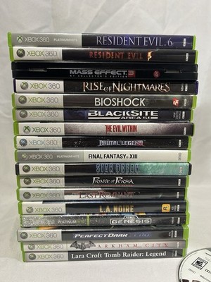 Xbox 360 Game Lot Resident Evil Evil Within Mass Effect Steelbook 18 Games