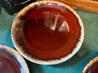 Hull Pottery Brown Drip MCM Oven Proof Dinner Plates 10.5" USA Vintage Set of 4