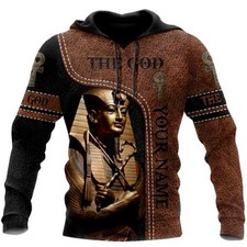 Custom name Pharaoh The God Ancient Egypt print 3D HOODIE Christmas Gift Us size