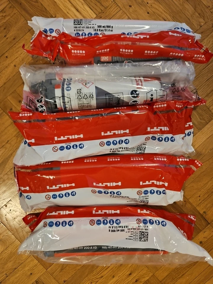 HILTI HIT-HY 200-A V3 500ML/890G 5 PACK
