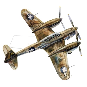 Military World War Planes Fighter Jet Bomber Aeroplane Self Adhesive Sticker