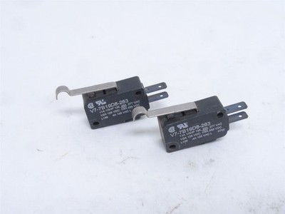 250817 Old-Stock; Micro-Switch V7-7B19D8-263 Lot-2 Basic Switches; 15A; 277 VAC