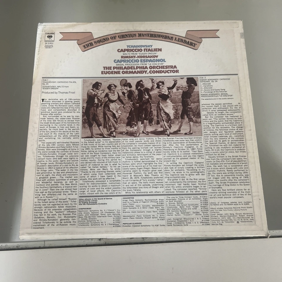 [LP itself seems near-mint] Capriccio Italien; Capriccio Espagnol[WHITE NOT TAN] - Image 3 of 3