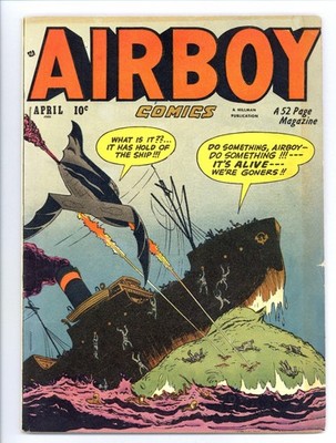 AIRBOY COMICS V7#3 (VGF) Bob Powell Sky Wolf HEAP King Keglar 1950 Hillman k566